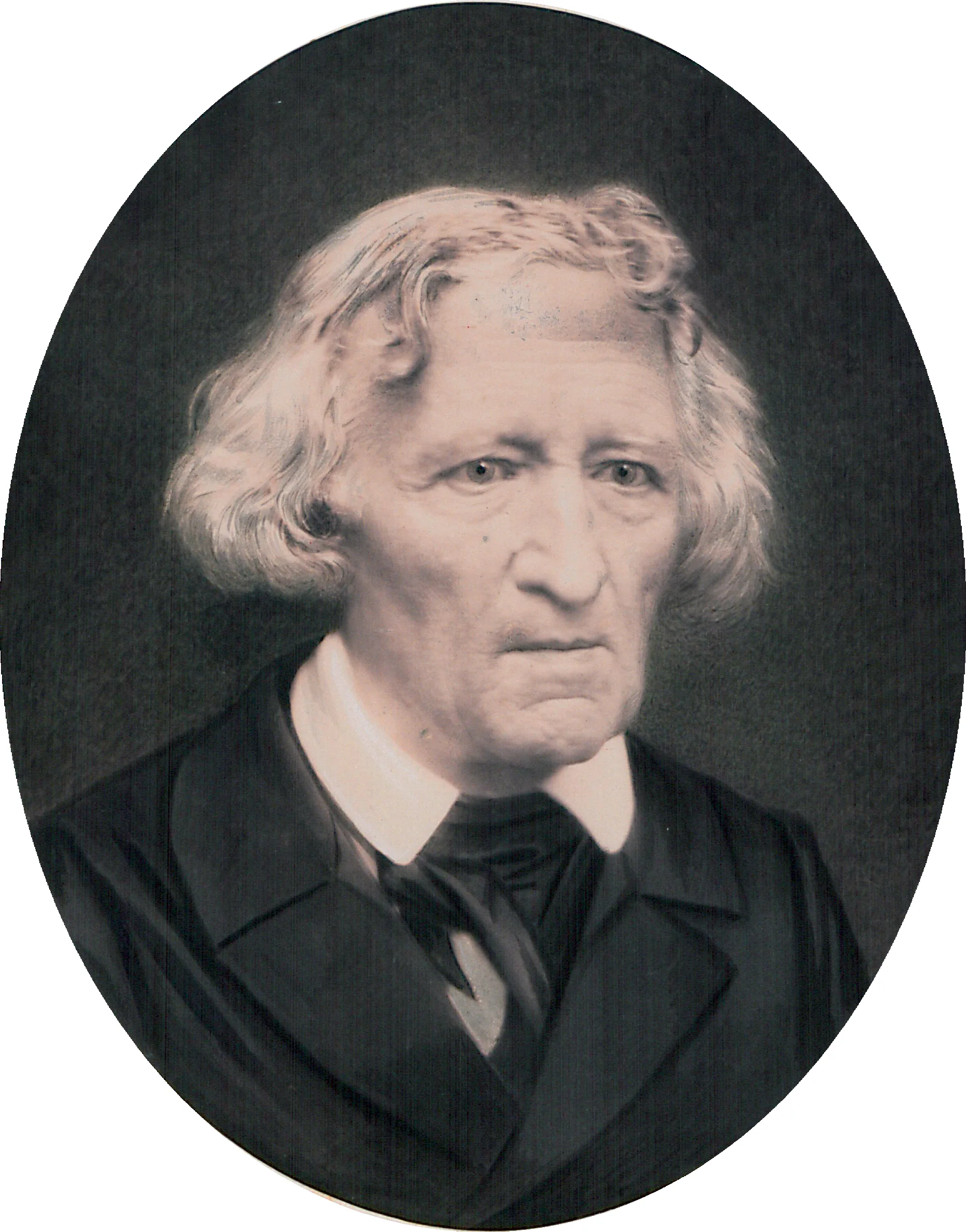 Retrato fotográfico de Jacob Grimm em preto e branco